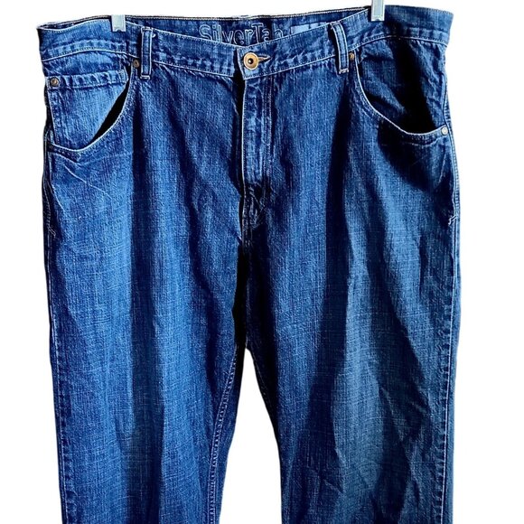 Vtg 42x32 Levis Jeans Silvertab 90s Y2K Baggy Fit Skater Denim Jeans Loose - Picture 2 of 9